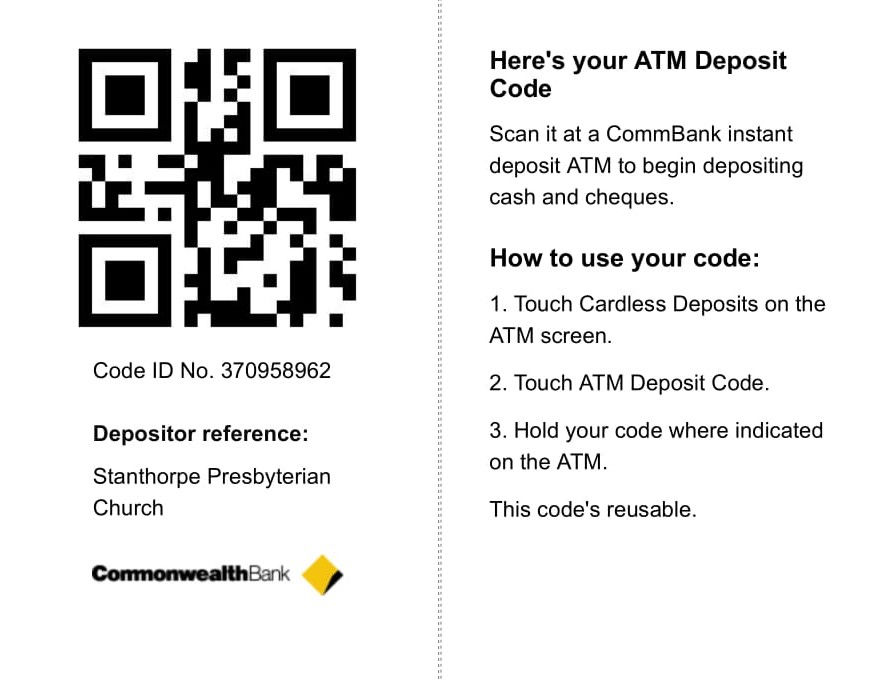 CommBiz Quick Deposit Code